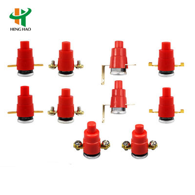 KSD301 Βιμεταλικός θερμοστάτης αυτόματη επαναφορά θερμικής ασφάλειας με 100000 κύκλους πλαστικό ή κεραμικό περίβλημα και καπάκι αλουμινίου ή κεφαλή χαλκού