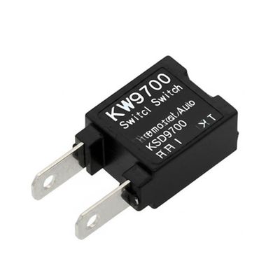 KW9700 Επαναφορά θερμοκρασίας 250V10A Θερμοστάτης με εύρος 40 ~ 150 ° C και μέγεθος 18,5 * 7,5 * 3,8 mm