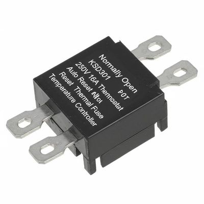 Κανονικά Ανοιχτός Θερμοστάτης KSD301 250V 16A Αυτόματης Επαναφοράς με 100000 Κύκλους και Εύρος 0~250℃