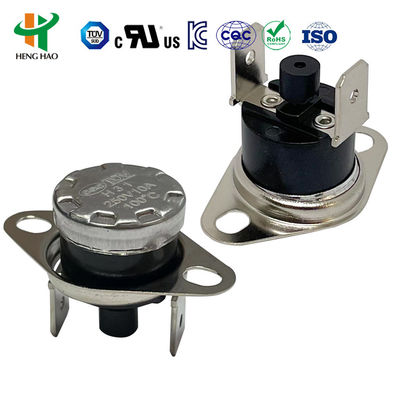 Διακόπτης θερμικής διακοπής KSD301 Bimetallic Thermostat με 100000 κύκλους, 250V 16A και εύρος θερμοκρασίας 0-250℃